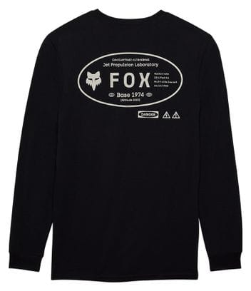 Fox Stamped Langarmshirt Schwarz