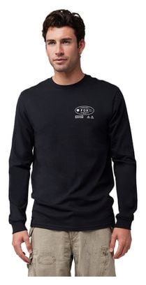 Fox Stamped Langarmshirt Schwarz