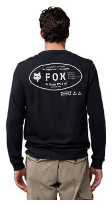 Fox Stamped Langarmshirt Schwarz