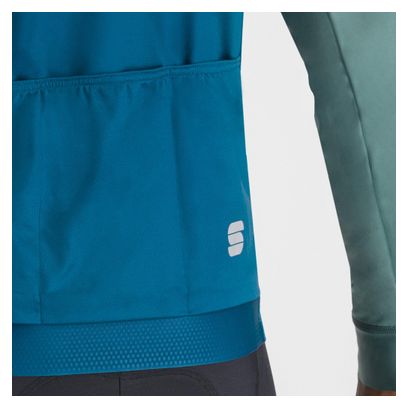 Sportful Supergiara Thermal Blue/Green long sleeve jersey