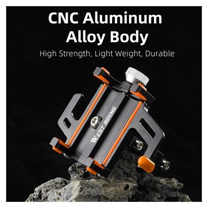 Support de téléphone de guidon de vélo en alliage d'aluminium
