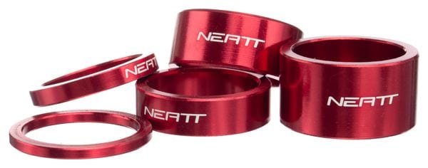 Neatt Kit di distanziali in alluminio (x5) rosso