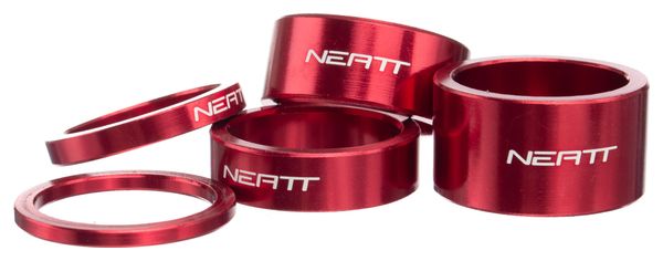 Neatt Kit of Aluminium Spacers (x5) Red