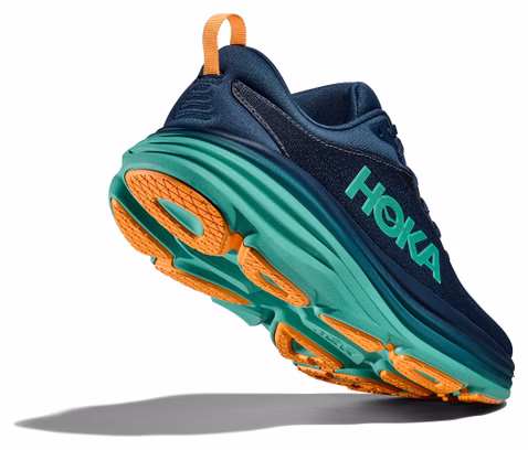 Hoka Bondi 8 Running Shoes Blue/Orange Men | Alltricks.com display picture 2