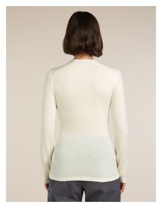 Camiseta de manga larga Icebreaker Merinos 200 Oasis Blanca para mujer