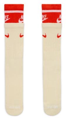 Chaussettes Nike Everyday Plus Cushioned Beige Rouge Unisexe