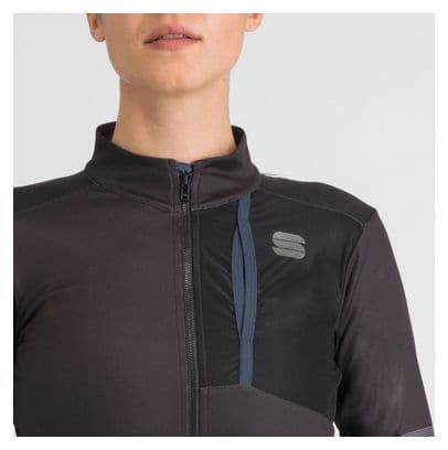 Maglia termica Sportful Supergiara da donna a maniche lunghe Nero