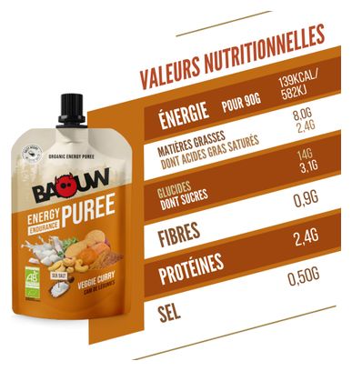 Baouw Bio Energieriches Gemüsepüree mit Curry 90 g