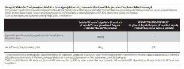 L-tyrosine (100 Caps) - Biotech Usa -  Autres Acides Aminés