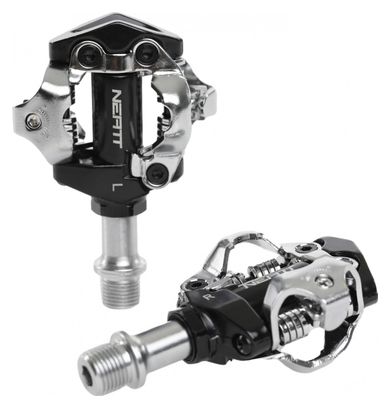 Neatt MTB/Gravel Clipless Pedals SPD Black Silver