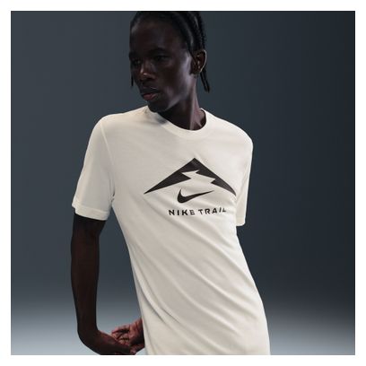 Nike Dri-FIT Trail Logo Kurzarmtrikot Beige Männer