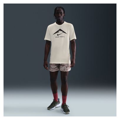 Nike Dri-FIT Trail Logo Kurzarmtrikot Beige Männer