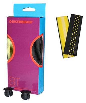 Ruban de guidon Bike Ribbon drop noir-jaune