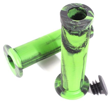 Poignees BMX 2tone noir vert KHEbikes