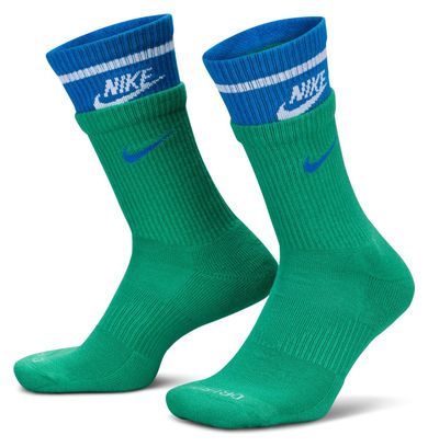 Chaussettes Nike Everyday Plus Cushioned Vert Bleu Unisexe