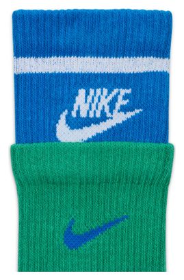 Chaussettes Nike Everyday Plus Cushioned Vert Bleu Unisexe