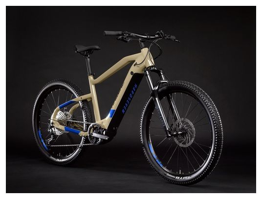 VTT Electrique Semi-Rigide Haibike HardSeven 7 27.5'' 630Wh Shimano Deore 12V Beige Café / Bleu 2022