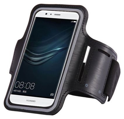 Brassard de course universel pour smartphones de 6 pouces  noir
