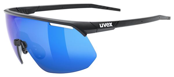 Uvex Pace One Glasses Black/Mirror Lenses Blue