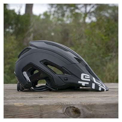 Casque Vélo VTT Hey! Noir Mat et Blanc