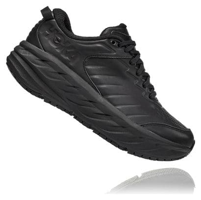 Paar Damenschuhe Hoka Bondi SR Leder Schwarz