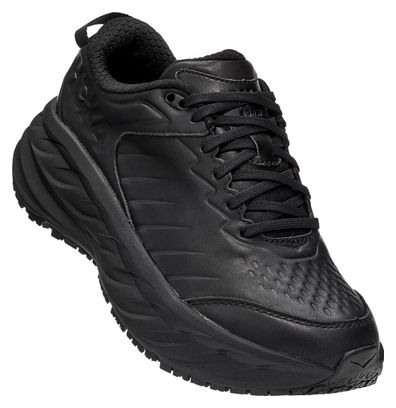 Paar Damenschuhe Hoka Bondi SR Leder Schwarz