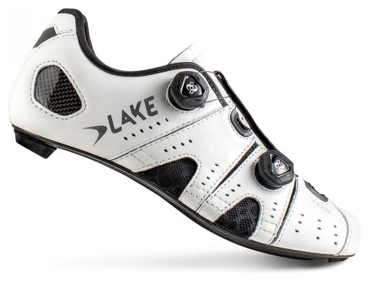 Zapatillas de carretera Lake CX241-X Blanco / Negro Versión ancha