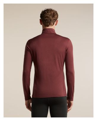 Baselayer Icebreaker Merinos 200 Oasis 1/2 zip Rouge Homme