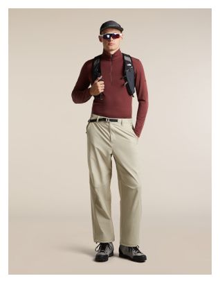 Baselayer Icebreaker Merinos 200 Oasis 1/2 zip Rouge Homme