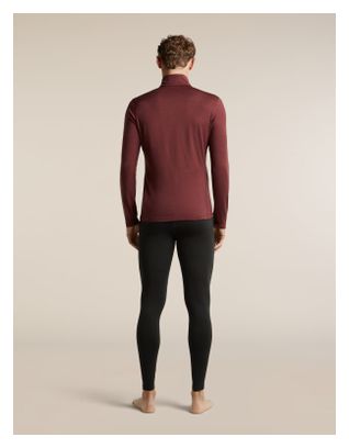 Baselayer Icebreaker Merinos 200 Oasis 1/2 zip Rouge Homme