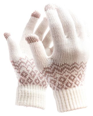 Gants Hiver R2B Gants tactiles tricotés Taille S/M Blanc