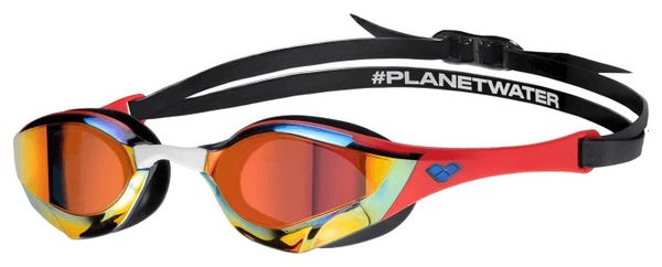 Arena Cobra Edge Swipe Mirror Gold/Red Swimming Goggles