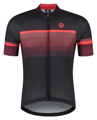 Maillot Manches Courtes Velo Rogelli Hero II - Homme - Rouge/Bourgogne/Noir