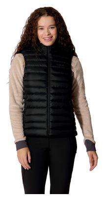 Piumino senza maniche RAB Microlight nero da donna