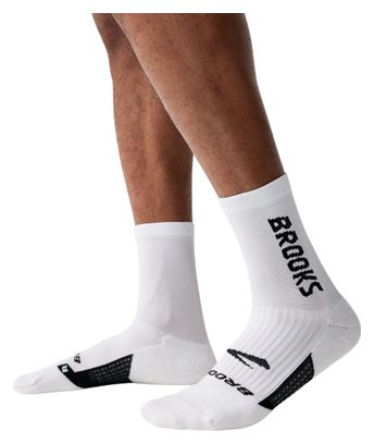 Brooks Ghost Crew Socken, Weiß
