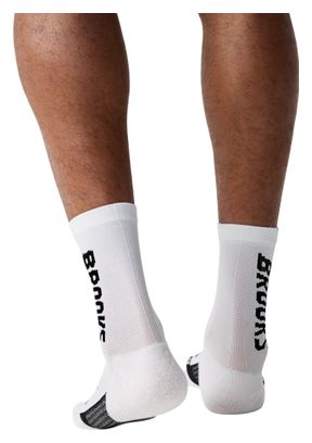 Brooks Ghost Crew Socken, Weiß