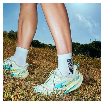 Brooks Ghost Crew Socken, Weiß