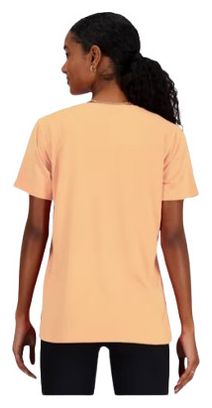 New Balance Sport Essentials Women's Coral Jersey met korte mouwen