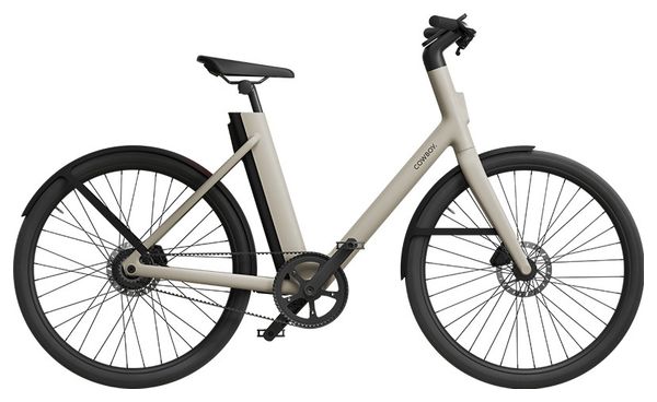 Vélo de Ville Electrique Cowboy Cruiser ST Courroie Mono Vitesse 360 Wh 27.5'' Beige