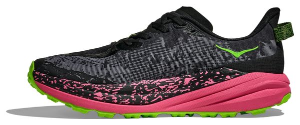 Scarpe da trail Hoka Speedgoat 6 nero/verde/rosa da uomo