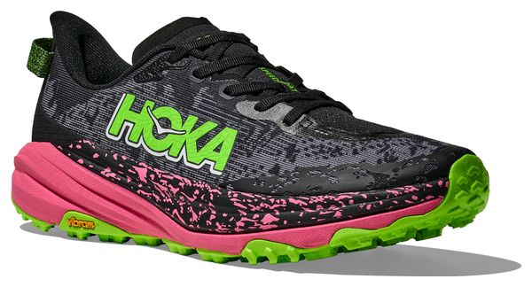 Scarpe da trail Hoka Speedgoat 6 nero/verde/rosa da uomo