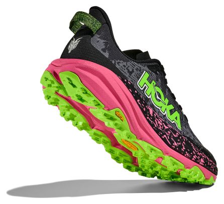 Scarpe da trail Hoka Speedgoat 6 nero/verde/rosa da uomo