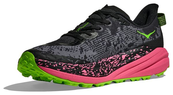Scarpe da trail Hoka Speedgoat 6 nero/verde/rosa da uomo