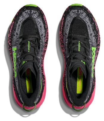 Scarpe da trail Hoka Speedgoat 6 nero/verde/rosa da uomo
