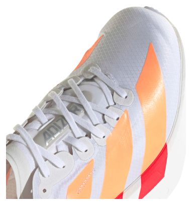 adidas Adizero Adios Pro 4 Running Shoes, White/Orange, Women's