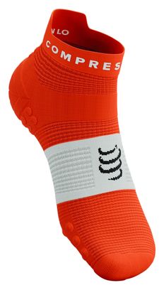 Chaussettes Compressport Pro Racing V4.0 Run Low Orange/Blanc