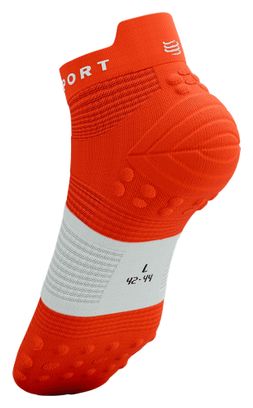 Chaussettes Compressport Pro Racing V4.0 Run Low Orange/Blanc
