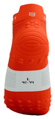 Chaussettes Compressport Pro Racing V4.0 Run Low Orange/Blanc