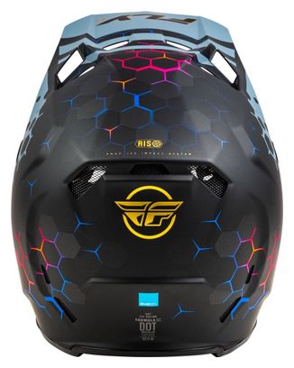 Casco integrale Fly Racing Fly Formula CC Tektonik Nero / Ardesia / Blu opaco