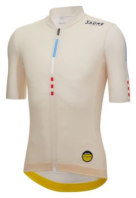 Maglia a maniche corte Santini Mont Ventoux Beige